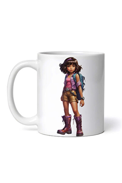 OEM Cană albă personalizată, Turist cu cizme lungi, INOVATIX®. 330ml