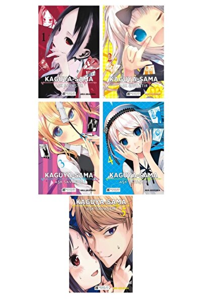 Akıl Çelen Kitaplar Kaguya-Sama 1-2-3-4-5 Manga Seti / Aşk Savaştır