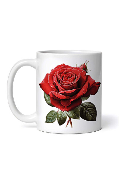 OEM Cană albă personalizată, Red Rose Promise, INOVATIX®. 330ml