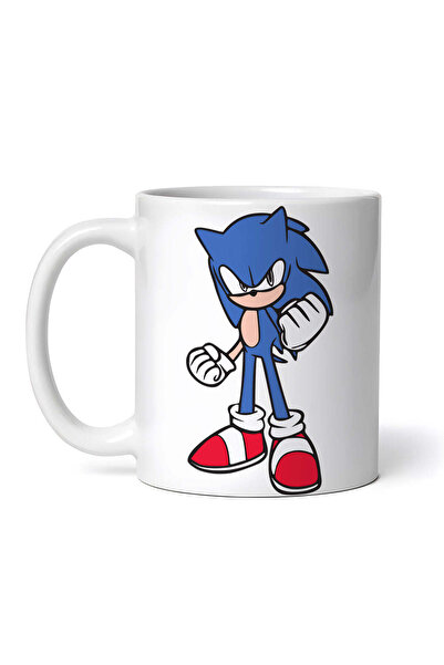 OEM Personalized white mug, Sonic the Hedgehog angry, INOVATIX®. 330ml