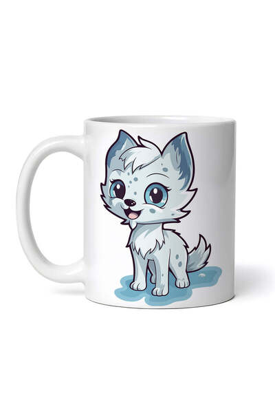 OEM Cană albă personalizată, Vulpita Cyntia, INOVATIX®. 330 ml