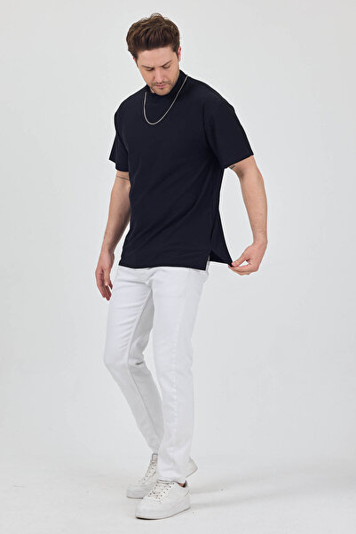 rammers Μπλουζάκι με κοντό μανίκι με μισό λαιμό, χαλαρή εφαρμογή με λεπτομέρεια σχισμής