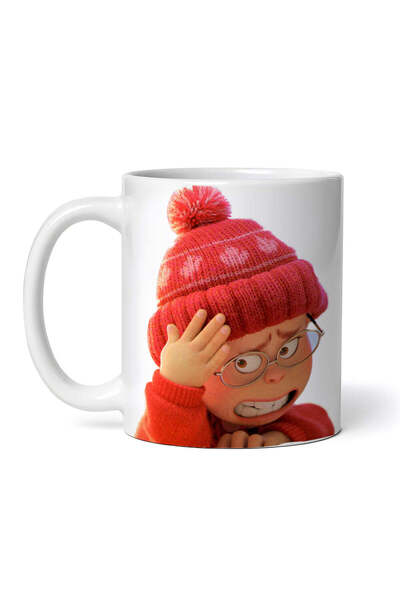 OEM Εξατομικευμένη λευκή κούπα, Turning Red Meilin Lee με καπάκι, INOVATIX®. ...