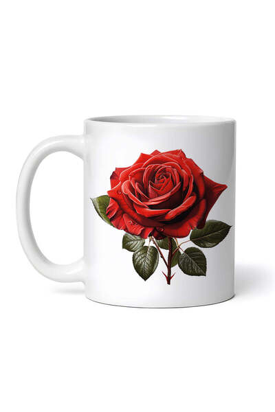 OEM Cană albă personalizată, Red Rose Legamant, INOVATIX®. 330ml