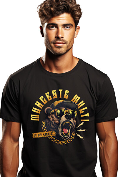 StoryGift Romania Tricou Barbati Urs Brun Gangster Suparat Munceste Mult Fii ...