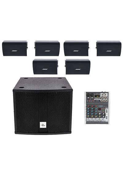Bose Ambient audio system 6.1, active subwoofer + 6 Bose FS2SE, Bluetooth, USB