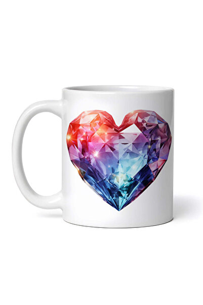 OEM Personalized white mug, Rainbow crystal glass, INOVATIX®. 330ml