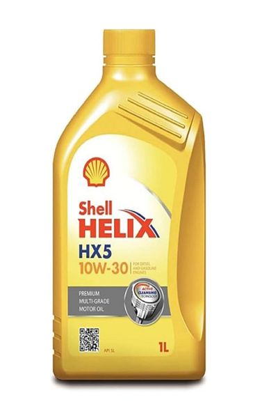 SHELL Shell Helix HX5 10W-30 Multigrade Engine Oil - Carton (12 x 1L) - Reliable performance and effective engine cleaning