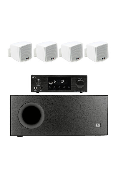 Audiosat Sistem sonorizare restaurant 4.1 Atmos Omni-26 alb, Bluetooth, 2x50W
