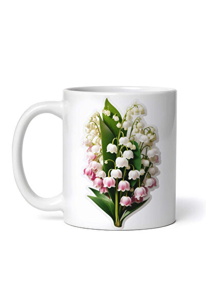 OEM Cană albă personalizată, buchet de lăcrămioare, INOVATIX®. 330ml