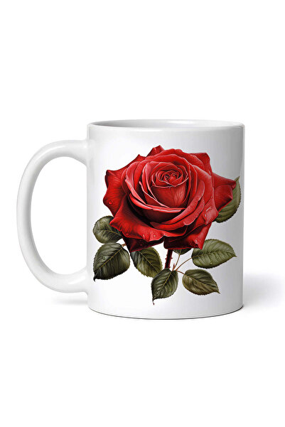 OEM Cană albă personalizată, Red Rose Loneliness, INOVATIX®. 330ml