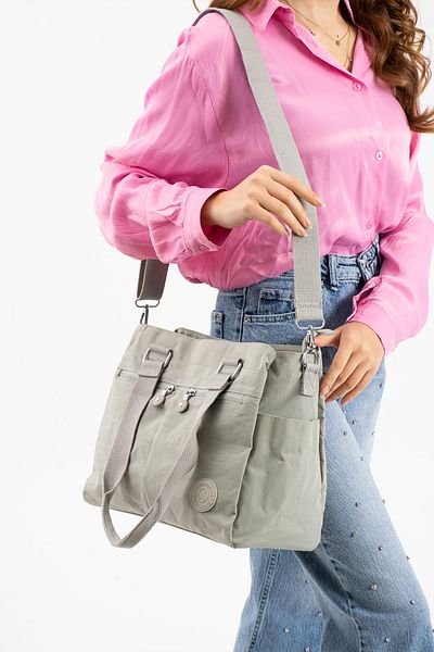 Sanmorris Women's Large Size Compartment Water Resistant Crinkle Fabric Crossbody and Shoulder Strap Bag 3026