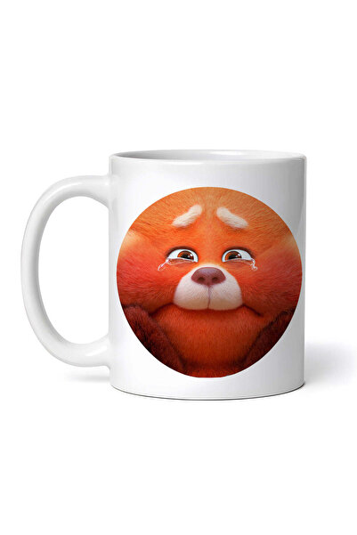 OEM Εξατομικευμένη λευκή κούπα, Turning Red Panda Mei με δάκρυα, INOVATIX®. 3...