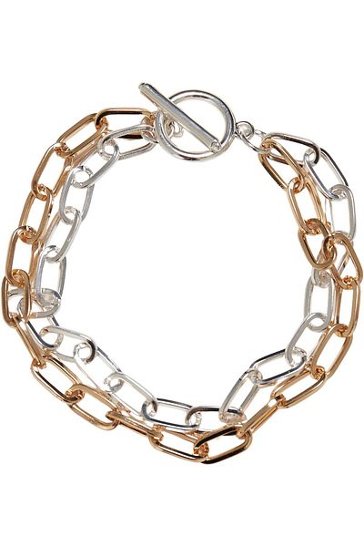 Urban Classics Unisex Bicolor Layering Bracelet