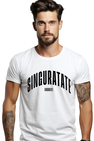 StoryGift Romania Tricou Barbati Cuvantul Singuratate, Motivational, Self Hel...