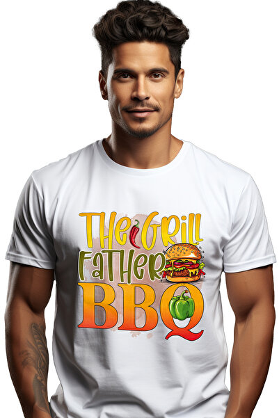 StoryGift Romania Tricou Barbati Cu Mesajul "the Grill Father, Bbq", Gatit, I...