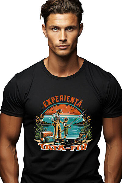 StoryGift Romania Tricou Barbati Experienta Tata Fiu Pescuit Familie Amintiri...