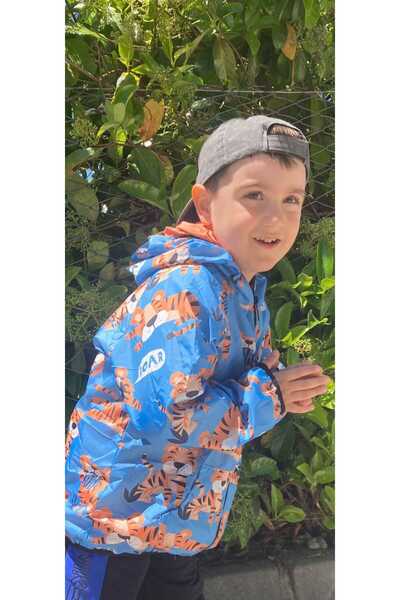 ÖNDER MODA Чоловічий дитячий водонепроникний дощовик з підкладкою та капюшоном