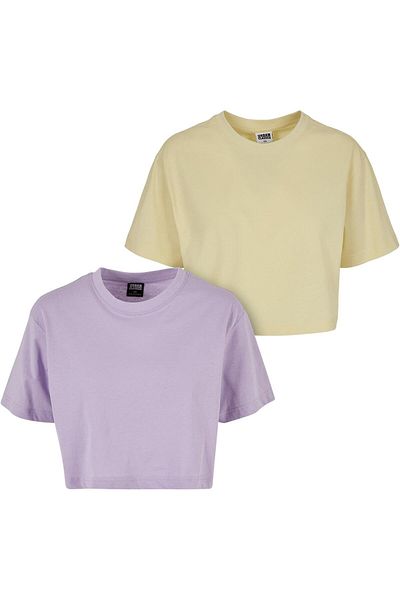 Urban Classics Damen Ladies Short Oversized Tee 2-pack