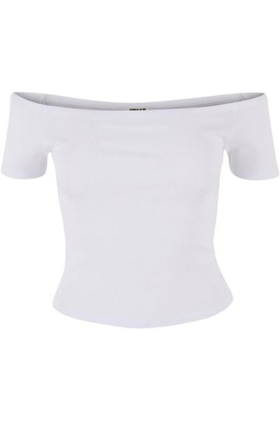 Urban Classics Damen Ladies Off Shoulder Rib Tee