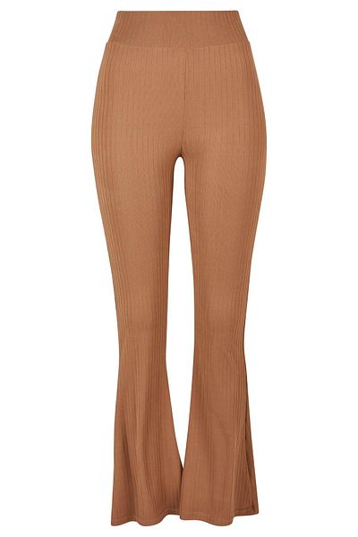 Urban Classics Damen Leggings mit hoher Taille und ausgestelltem Bein