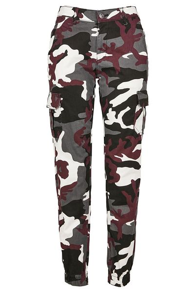 Urban Classics Damen Ladies High Waist Camo Cargo Pants