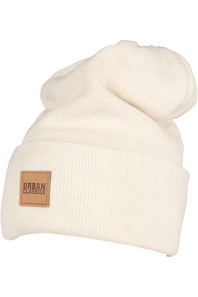Urban Classics Unisex Synthetic Leatherpatch Long Beanie
