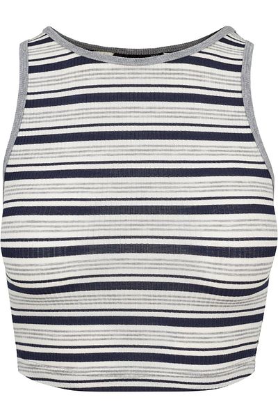 Urban Classics Damen Ladies Rib Stripe Cropped Top