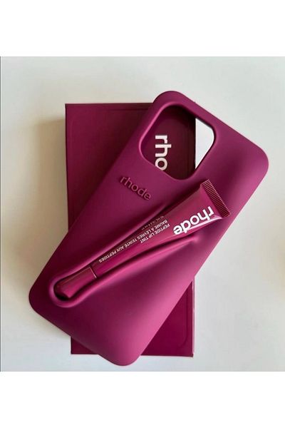 FİŞNEİLETİŞİM iPhone 16 Pro Compatible Rhode Case (Bordo)