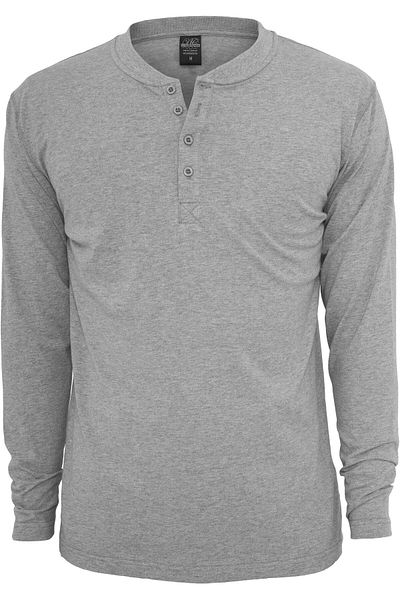 Urban Classics Herren Basic Henley L/s Tee