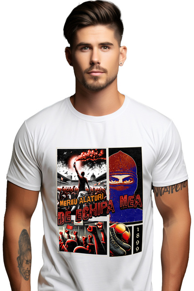 StoryGift Romania Tricou Barbati Echipa De Fotbal, Suporteri, 1899 Cu Imprime...