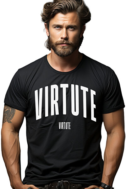 StoryGift Romania Tricou Barbati Cuvantul Virtute, Motivational, Self Help, I...