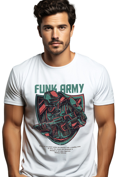 StoryGift Romania Tricou Barbati Cu Om In Armura De Fier Soldat Cu Arma, Text...