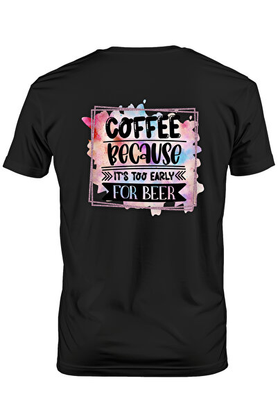 StoryGift Romania Tricou Barbati Cu Mesajul "coffee, Because It's Too Early F...