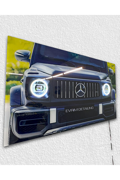 MERCEDES Plexon G-wagon Led Neon Pleksi Tablo – Kişiye Özel Plakalık Yazılı (59X119 CM)