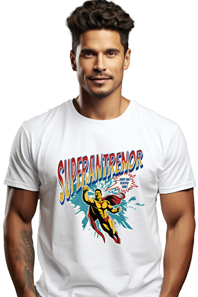 StoryGift Romania Tricou Barbati Super Antrenor Supererou Sunt Aici Pentru Ti...