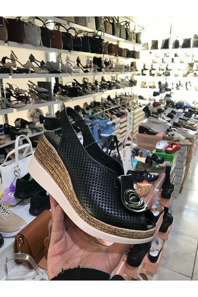 Brs Wedge Heel Genuine Leather Sandals