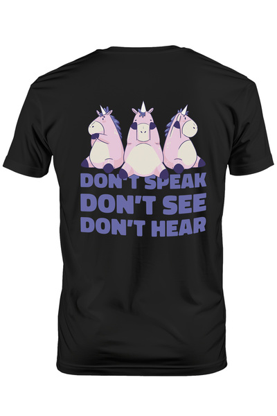 StoryGift Romania Men's T-shirt With Message Don't Speak Don't See Don't Hear...