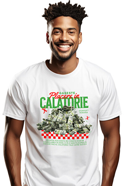 StoryGift Romania Tricou Barbati Drumul Spre Bogatie - Gaseste Placere In Cal...