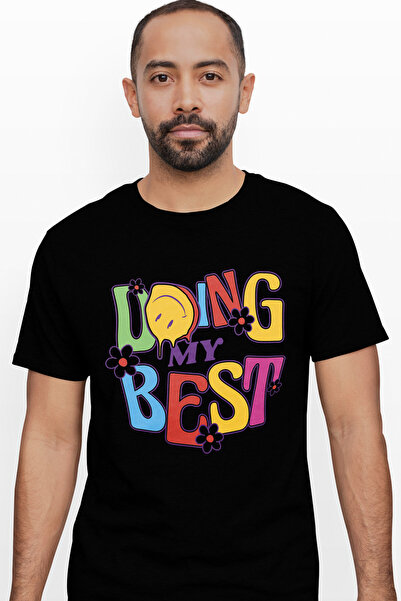 StoryGift Romania Tricou Barbati Cu Text Stil Graffiti In Engleza Doing My Be...