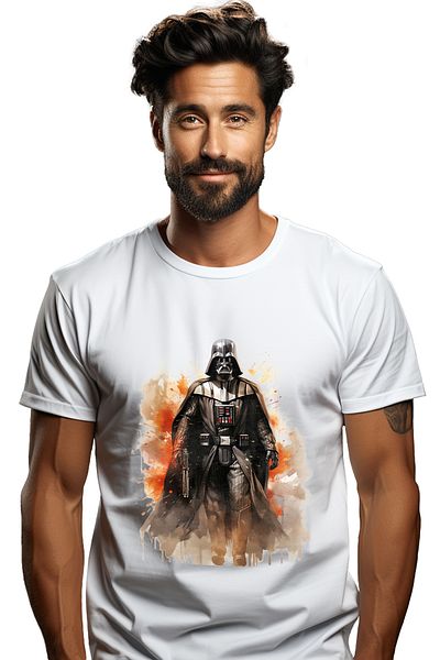 StoryGift Romania Tricou bărbătesc Darth Vader, Star Wars, SF, Răufăcători, Anakin Skywalker, cu imprimeu Stg