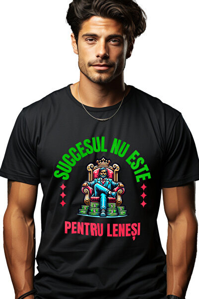 StoryGift Romania Tricou Barbati Om Stand Pe Tron Succesul Nu Este Pentru Len...