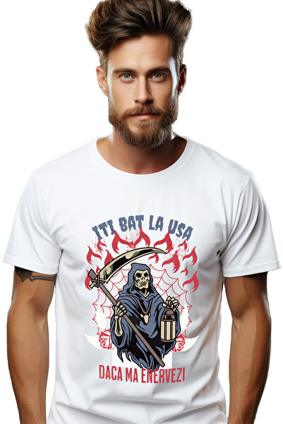 StoryGift Romania Tricou Barbati Iti Bat La Usa Moarte H4allowen Film Groaza ...