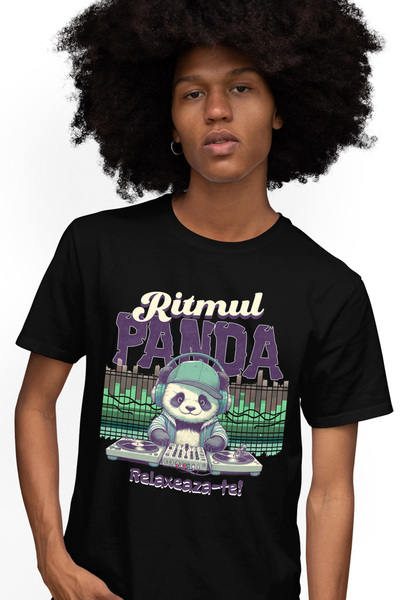 StoryGift Romania Tricou Barbati Ritmul Panda. Relaxare Distrctie Petrecere C...