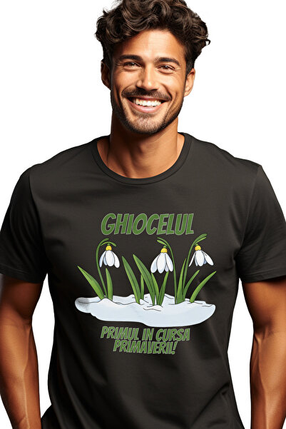 StoryGift Romania Tricou Barbati Ghiocelul Primul In Cursa Primaverii Floare ...