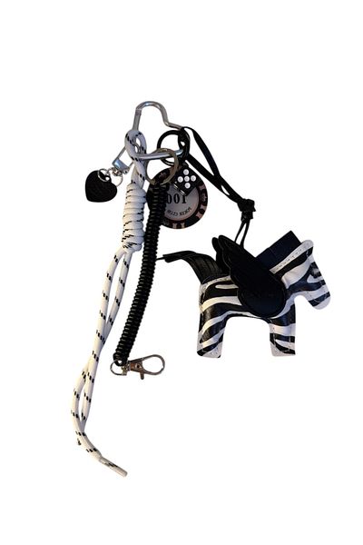 AYLİS Zebra and Dice Detailed Bag Charm / Keychain, Bag Ornament