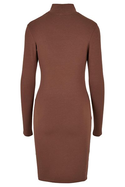 Urban Classics Damen Ladies Stretch Jersey Cut-out Turtleneck Dress