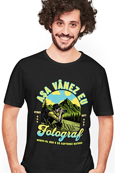 StoryGift Romania Ανδρικό T-Shirt Φωτογράφος Μεταξύ των μουλας Έτσι κυνηγώ τη...