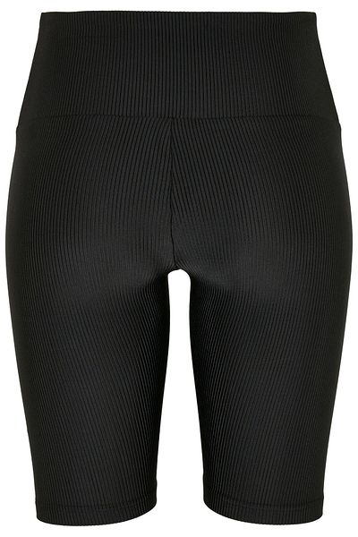 Urban Classics Damen Ladies High Waist Shiny Rib Cycle Shorts