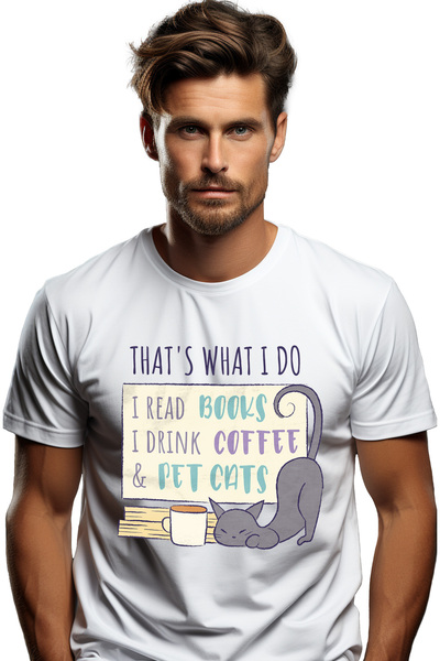 StoryGift Romania Tricou Barbati Cu Pisica Dormind, Text In Engleza That's Wh...